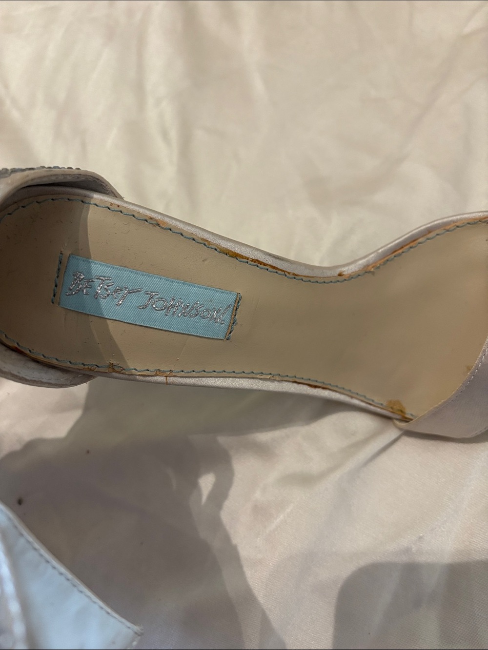 Betsey Johnson Silver Rhinestone Strappy High Heel Sandals - Picture 3 of 13